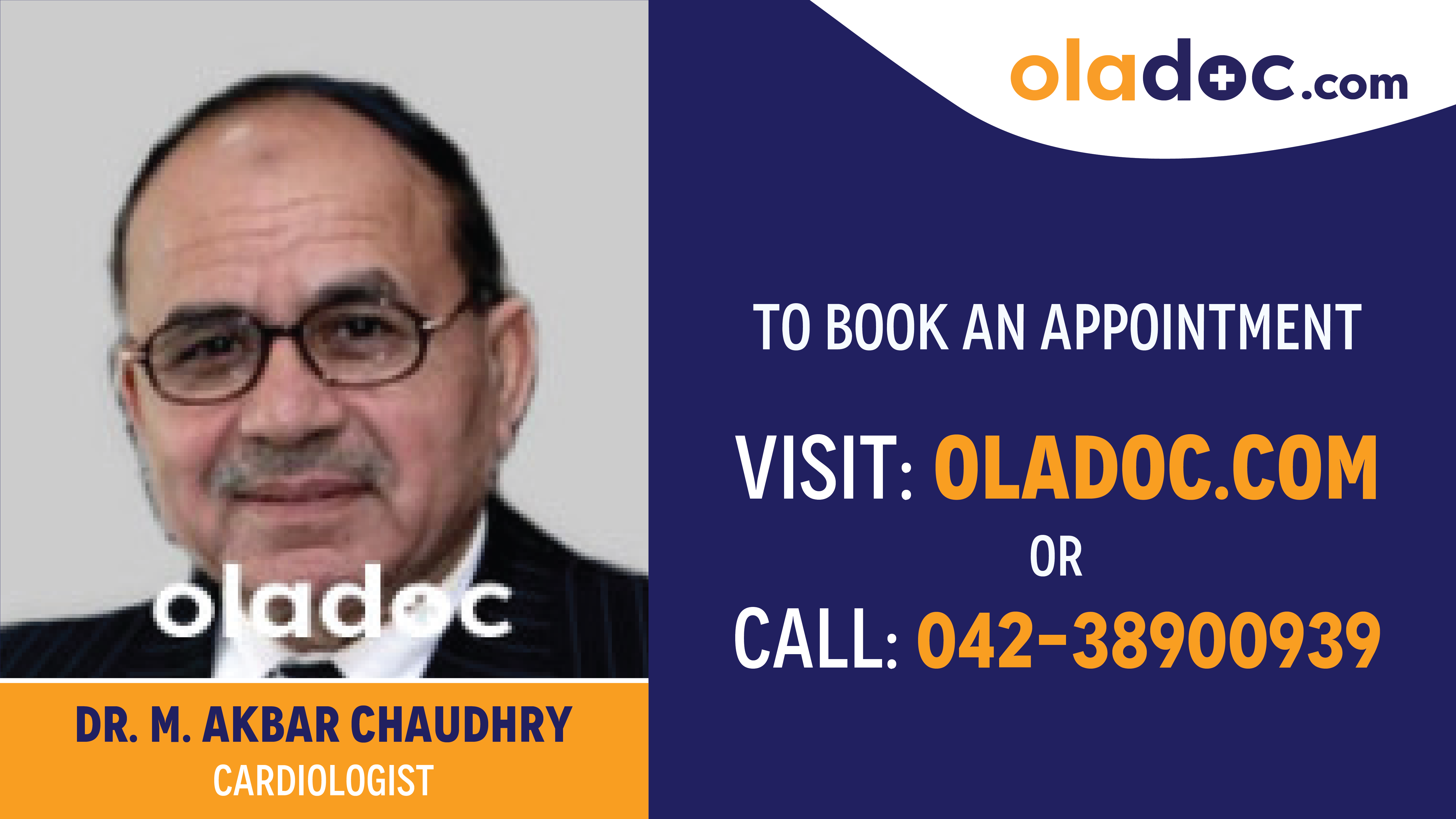 Book appointment with Dr.M. Akbar Chaudhry-best Cardiologist in Lahore